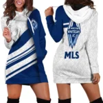 Fan Flow Hoodie Dress, Casual Women's Hoodie Dress HVN1290VW