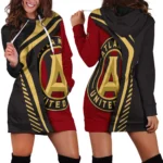 Match Rhythm Hoodie Dress, Athletic Women's Hoodie Dress HVN1298AU