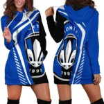 Support Beat Hoodie Dress, Casual Women's Hoodie Dress HVN1298MF