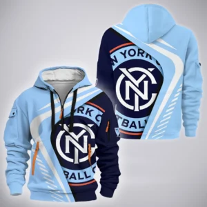 Match Flow Hoodie Half Zip 3D, Sporty Fan Half-Zip Hoodie HVN1298NY