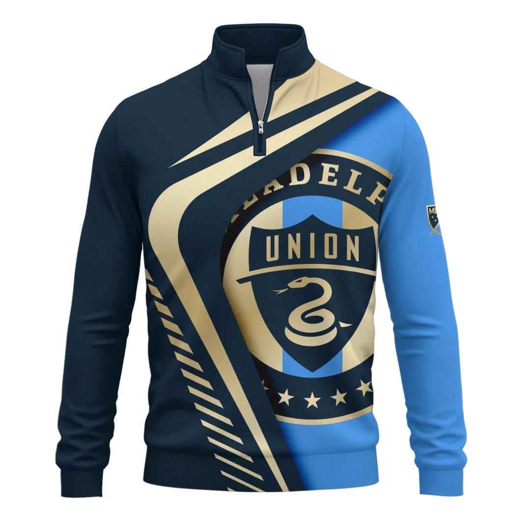 Kick Rhythm Quarter-Zip Sweatshirt, Modern Sport Fan Sweatshirt HVN1298PU - Image 2