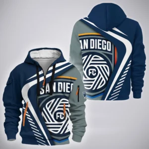 Spirit Beat Hoodie Half Zip 3D, Sporty Fan Half-Zip Hoodie HVN1298SD