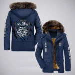Play Rising Parka Hoodie, Supporter Pride Sport Parka Jacket HVN1299SD - Navy