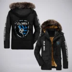 Goal Energy Parka Hoodie, Custom Team Spirit Parka Hoodie HVN1299SJ - Black