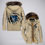 Play Spirit Parka Hoodie, Bold Supporter Winter Parka Jacket HVN1299SJ - Khaki