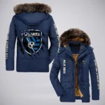 Game Beat Parka Hoodie, Cozy Game Day Parka Jacket HVN1299SJ - Navy