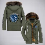 Support Beat Parka Hoodie, Game Day Essential Parka Hoodie HVN1299SK - Army Green