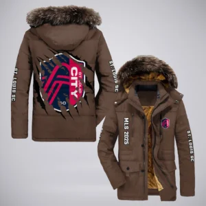 Rising Flow Parka Hoodie, Athletic Spirit Supporter Parka Hoodie HVN1299SL - Coffee