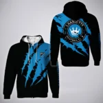 Fan Pulse Zipper Hoodie, Bold Fan Hoodie HVN1300CH