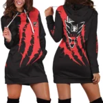 Fan Pulse Hoodie Dress, Classic Women's Hoodie Dress HVN1300DC