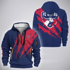 Game Spirit Hoodie Half Zip 3D, Sporty Fan Half-Zip Hoodie HVN1300FC