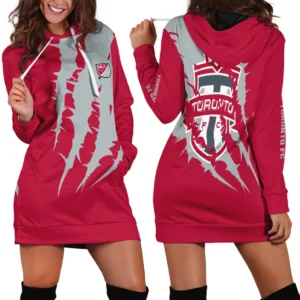 Goal Rising Hoodie Dress, Casual Women's Hoodie Dress HVN1300TF