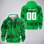 Game Beat Hoodie Half Zip 3D, Athletic Fan Half-Zip Hoodie HVN1301AF