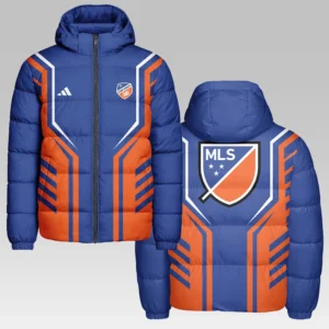 Rising Flow Hooded Cotton Jacket, Heavyweight Stadium Night Coat HVN1310CF