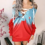 Fan Beat Lace-Up Sweatshirt, Bold Lace-Up Hoodie HVN1312CF