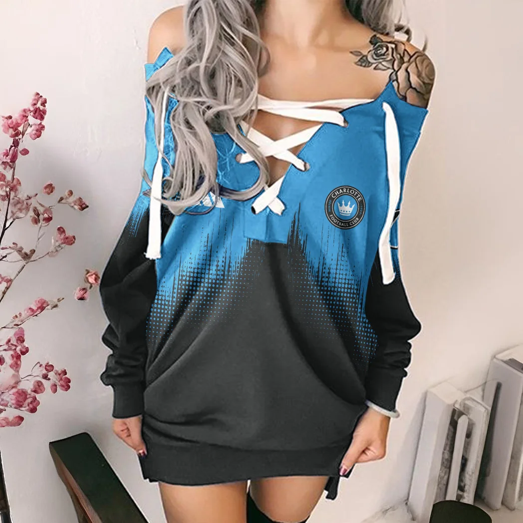 Fan Pulse Lace-Up Sweatshirt, Sport Spirit Lace-Up Top HVN1312CH