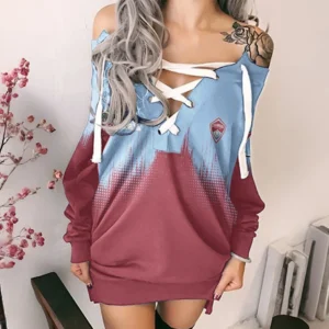 Match Rhythm Lace-Up Sweatshirt, Everyday Fan Hoodie Dress HVN1312CR
