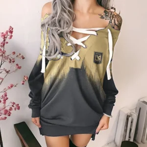 Unity Fans Lace-Up Sweatshirt, Bold Lace-Up Hoodie HVN1312LA