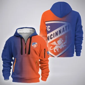 True Support Hoodie Half Zip 3D, Bold Fan Hoodie HVN1313CF