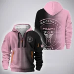 Goal Rising Hoodie Half Zip 3D, Bold Fan Hoodie HVN1313IM