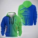 Rising Beat Hoodie Half Zip 3D, Bold Fan Hoodie HVN1313SS