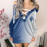 Rising Beat Lace-Up Sweatshirt, Sporty Chic Hoodie Dress HVN1313VW