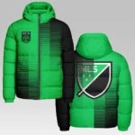 Fan Flow Hooded Cotton Jacket, Premium Sport Fan Puffer HVN1314AF