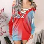 Support Spirit Lace-Up Sweatshirt, Sport Spirit Lace-Up Top HVN1314CF