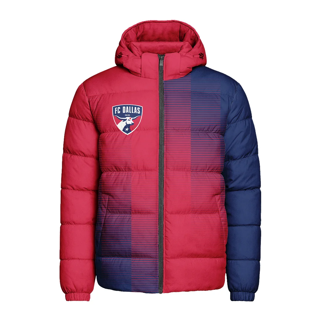 Spirit Core Hooded Cotton Jacket, Bold Spirit Supporter Coat HVN1314FC - Image 2