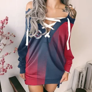 Support Core Lace-Up Sweatshirt, Sporty Chic Hoodie Dress HVN1314NE