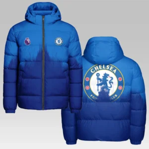 Capital Blue Support Hooded Cotton Jacket Everyday Comfort Sport PufferHVN1323CH