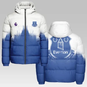 Blue Side Hooded Cotton Jacket Stadium Cold-Day EssentialHVN1323EV