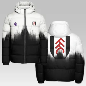 Thames White Squad Hooded Cotton Jacket Athletic Fit Fan JacketHVN1323FU