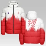 Mersey Red Squad Hooded Cotton Jacket True Supporter Winter GearHVN1323LI