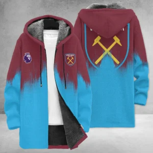 Leeds Heritage Fans Fleece Windbreaker Jacket Custom Athletic OuterwearHVN1323WH