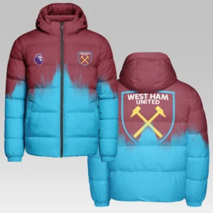 Leeds Heritage Fans Hooded Cotton Jacket Casual Everyday Fan PufferHVN1323WH