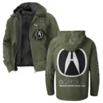 Premium Sedan Flannel Hoodie, Road-Ready Flannel Hoodie HVN1328AC - Green