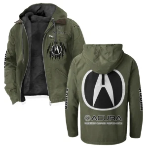 Premium Sedan Flannel Hoodie, Road-Ready Flannel Hoodie HVN1328AC - Green