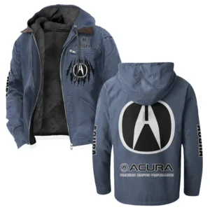 Premium Sedan Flannel Hoodie, Road-Ready Flannel Hoodie HVN1328AC - Navy Blue