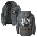 Off-Road Adventure Bike Flannel Hoodie, Bold Automotive Hoodie HVN1328BR - Gray