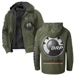 Off-Road Adventure Bike Flannel Hoodie, Bold Automotive Hoodie HVN1328BR - Green