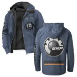 Off-Road Adventure Bike Flannel Hoodie, Bold Automotive Hoodie HVN1328BR - Navy Blue