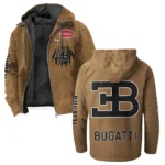 Prestige Coupe Flannel Hoodie, Gearhead Style Hoodie HVN1328BU - Camel