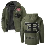 Prestige Coupe Flannel Hoodie, Gearhead Style Hoodie HVN1328BU - Green