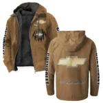 American Pickup Truck Flannel Hoodie, Ride-Ready Hooded Style HVN1328CE - Camel