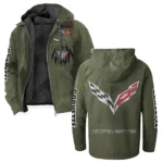 Racing Classic Flannel Hoodie, Biker Spirit Hoodie HVN1328CO - Green