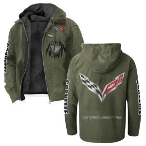 Racing Classic Flannel Hoodie, Biker Spirit Hoodie HVN1328CO - Green