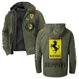 Luxury Speedster Flannel Hoodie, Urban Rider Flannel HVN1328FE - Green