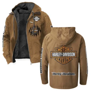 Two-Wheel Freedom Flannel Hoodie, Garage Life Hooded Flannel HVN1328HD - Camel