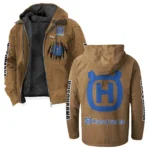 Off-Road Racer Flannel Hoodie, Bold Automotive Hoodie HVN1328HU - Camel